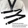 Mens Suspenders Strong Fixability   Beautiful Practical Fashionable Metal Clip Wide Suspenders for Formal Party