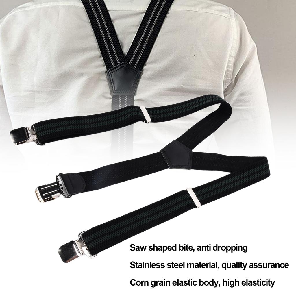 Mens Suspenders Strong Fixability Beautiful Practical Fashionable Metal Clip Wide Suspenders for Formal Party
