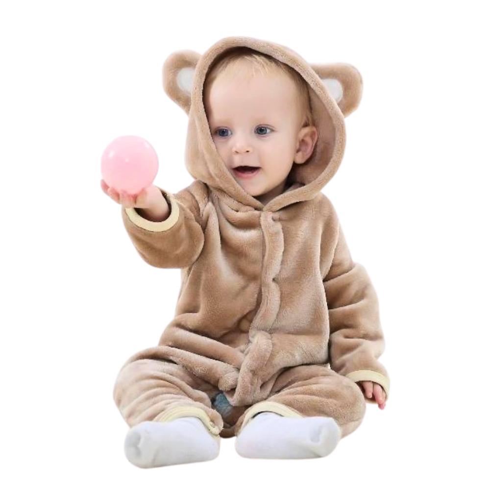 Piżama Onesie Przebranie Śpiochy Brązowy Miś Niemowlę 120: 95-105 Cm