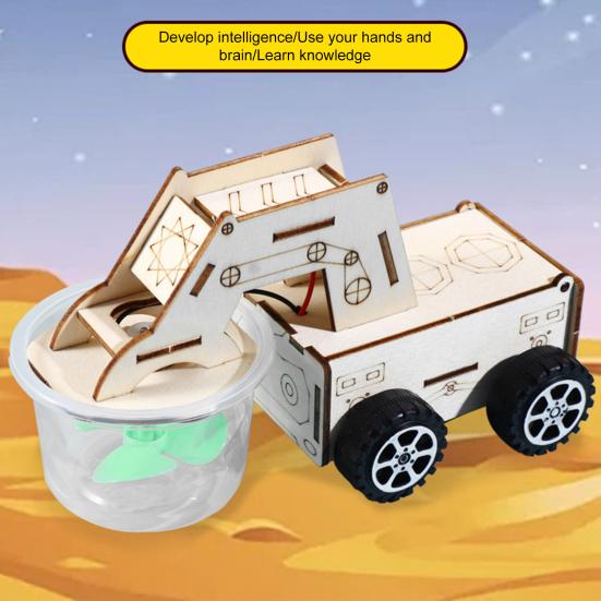 1 Set DIY Mars Reinigungsfahrzeug Modellbausatz Handgefertigtes Holzpuzzle Kehrmaschine Autobau Basteln Kinder Wissenschaft STEM Projekt Lernspielzeug