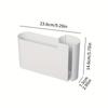 Wall-Mounted Dual-Compartment Trash Bag Organizer with Transparent Window - ABS Plastic Kitchen Cabinet Door Storage Box, Space-Saving Design