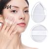 Non Absorbent Powder Puff Washable Clear Makeup Puff, Water Drop Round Applicator for Shape Cream Gel Foundation, Face Sponge Tools Women Men Wet Dry