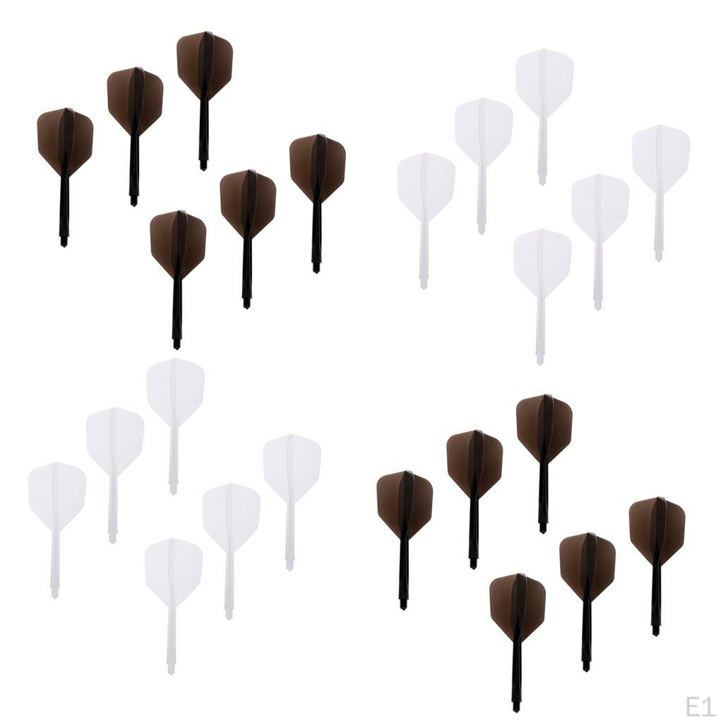 24x 2BA Thread Shafts and Flights Replacement Parts White & Black