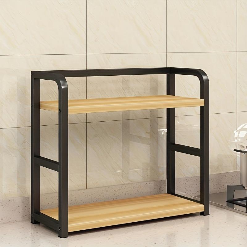 

1pc 2-layer Storage Rack Seasoning Storage Shelf Countertop Organizer Bedroom Bathroom Kitchen Accessories Home Storage Rack чорний