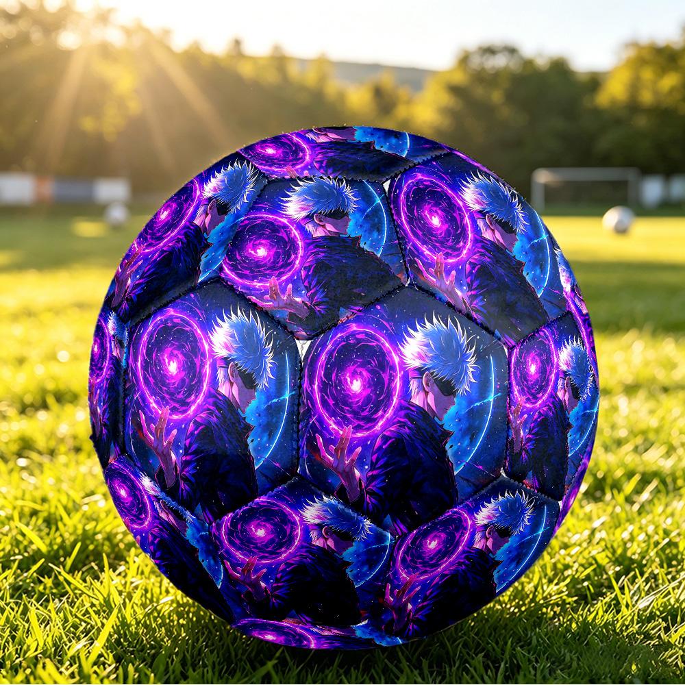 Gojo Satoru Printed Size 5 Standard Football, Waterproof PU Training Soccer Ball for Outdoor Sports