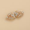 1 Pair Alloy Cardigan Collar Clips Holder Women Decor Crystal Cape Cloak Clasps Fasteners Buckle Brooch Clip