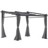 Pergola, Including Mounting Material, Retractable Roof, 2.,97 M X 2,95 M X 2,3 M, Dark Grey