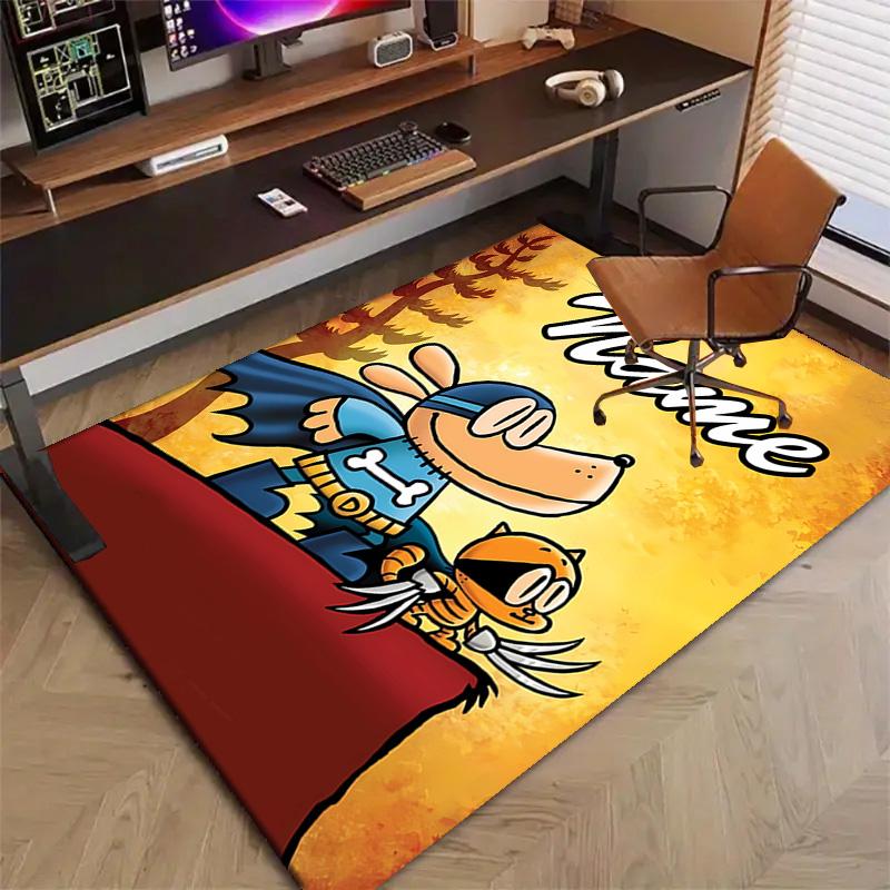 Custom DogMan Mat Personalized Name, Polyester Washable Indoor Entryway Rug, Gift for Christmas, Easter, Thanksgiving Day