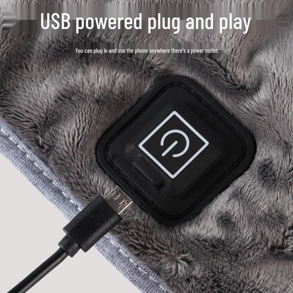 USB Podgrzewana Opaska na Oczy do Snu - Elektryczna Podgrzewana Zasłaniająca Maska na Oczy