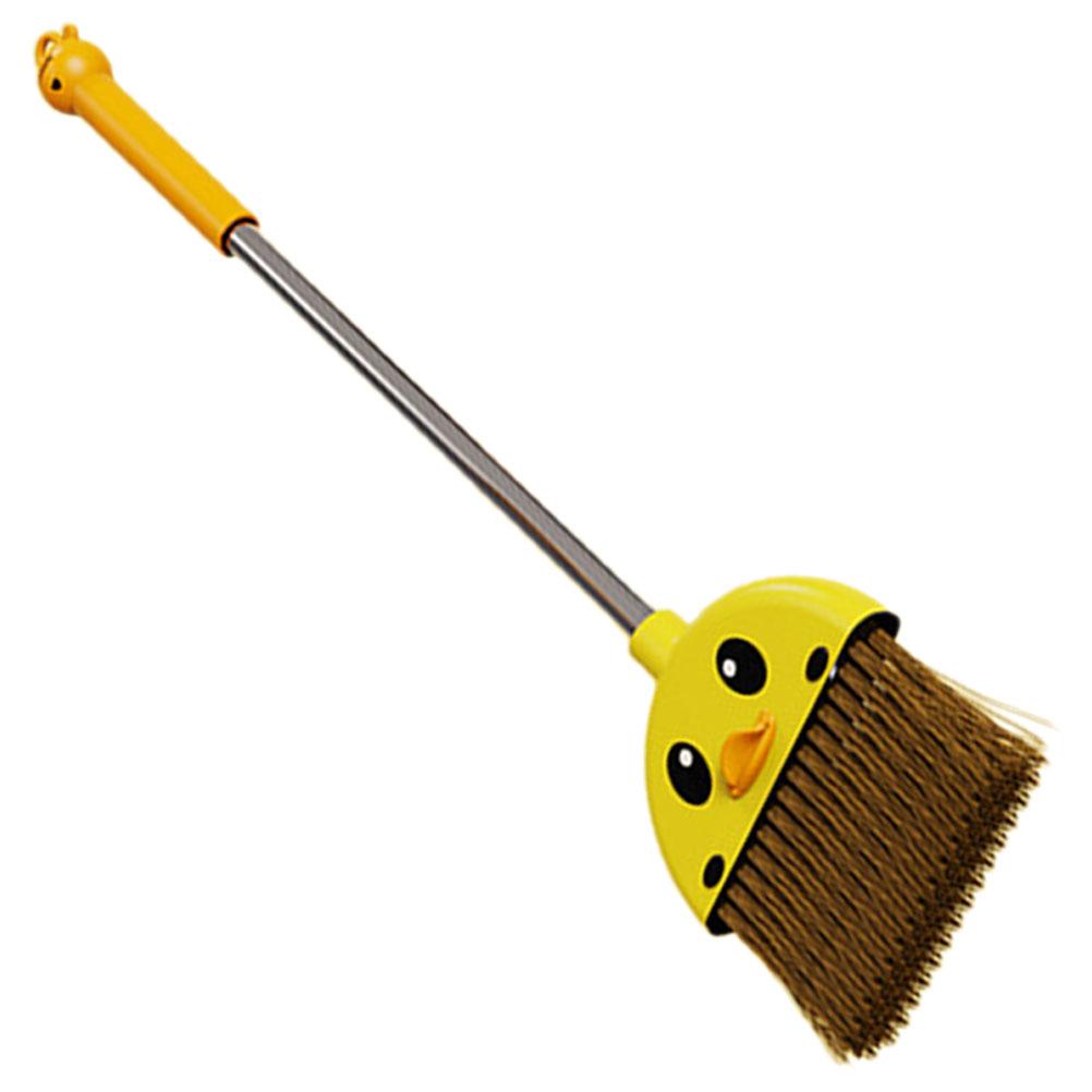 Cleaning Broom Mini Yellow Duck Broom Kids Cartoon Broom Toy Cleaning Tool Home Broom Dustpan Brush Toddler Broom for Children