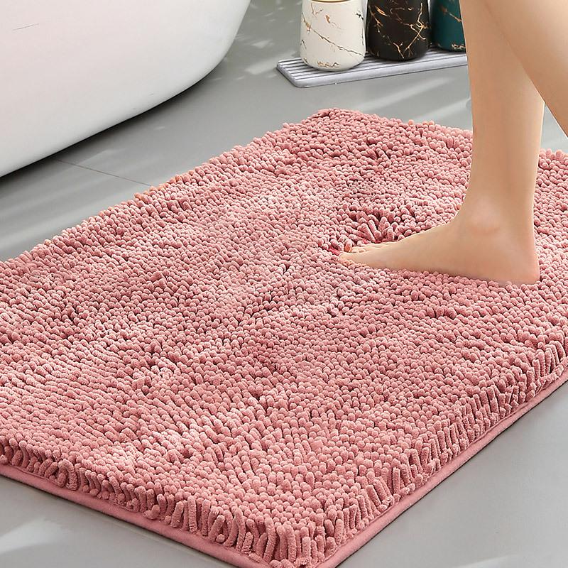 Chenille Water-Absorbent Anti-Slip Bathroom Entrance Mat