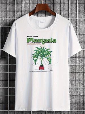 Limitierte Edition Plantasia Grafik-T-Shirt - Lustiger Pflanzeneltern-Humor, Weicher atmungsaktiver Stoff, Unisex lockere Passform Streetwear mit Pflanzenliebhaber-Design, S