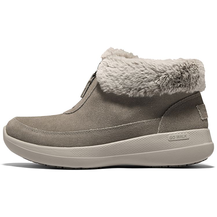 Skechers Go Walk Arch Fit Boot Women Boots Dark-Gray Brown 144664-DKTP 35