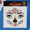 Funny Rhinestone Face Sticker Colorful Crystal Clown Makeup Halloween Fake Tattoo DIY Cosplay Props Skull Face Sticker Body Art