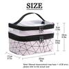Doublelayer Makeup Bag,Waterproof PVC Travel Pouch Portable Washbag