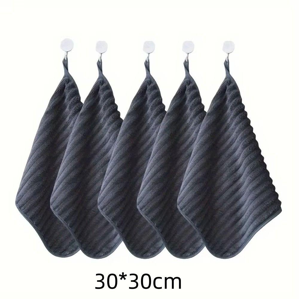5PCS Soft Hand Towel Set Super Absorbent 11.8*11.8 inch Wiping Towel Washcloths Daily Necessities Quick Drying