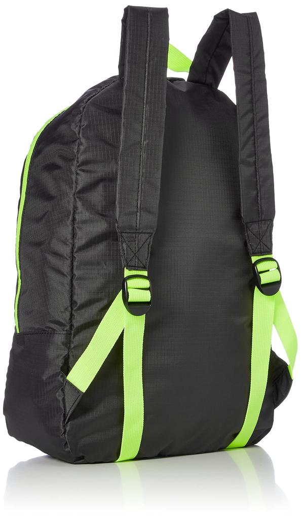 Mizuno Rucksack Verstaubarer Rucksack Rucksack Leichtgewicht Vereinsaktivitäten Kompakt Faltbar Reise 33JM2043 Schwarz x Lime