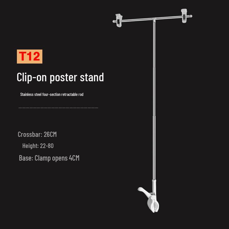 Supermarket Product Poster Display Stand with Clip for Desktop Signage