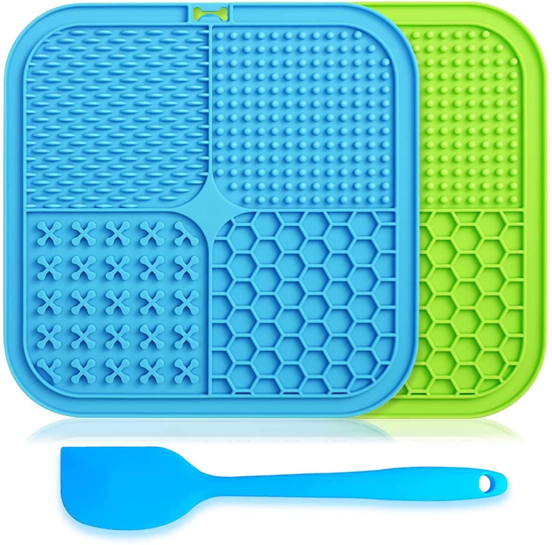 

Коврик для лизания собак 4 в 1, разделенный на части, пазл, разработанный для здорового медленного кормления, снятия беспокойства, безопасный материал, моющийся коврик для кормления, товары для животных