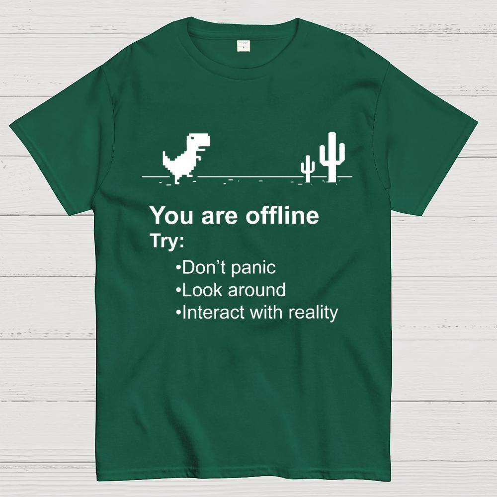 Funny offline Unisex Cotton Summer Casual Cool Loose T-Shirt