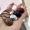 Women Modern Geometric Oval Pendant Necklace Adjustable Length Necklace Stylish Sweater Chain Perfect for Everyday Wear