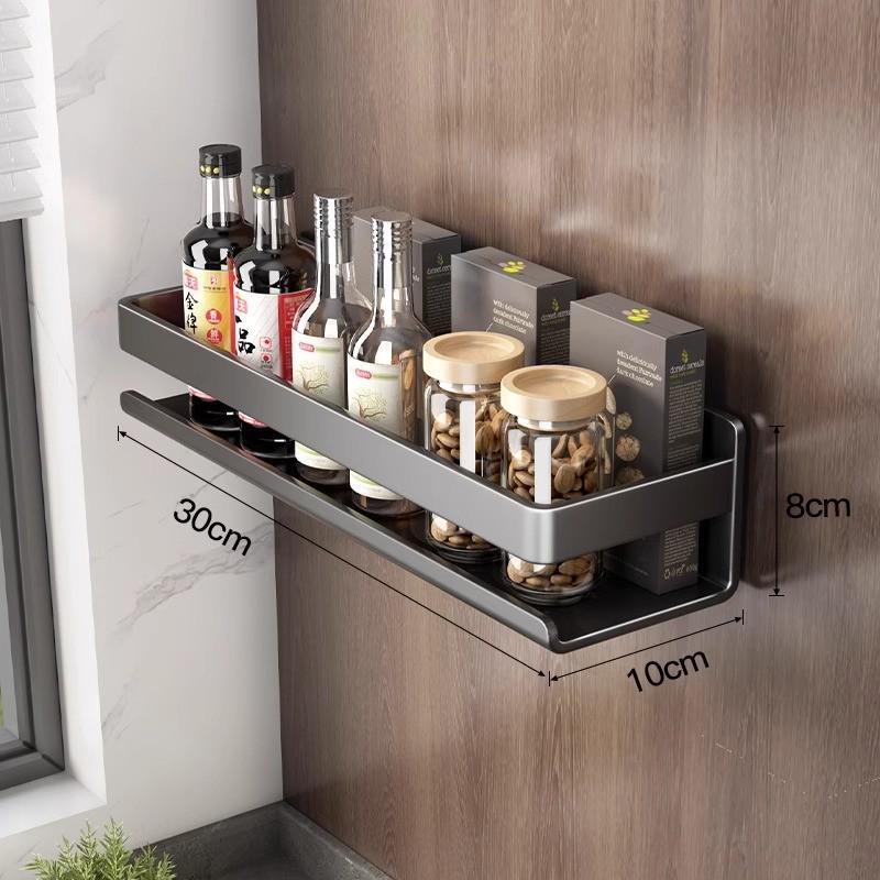 

Настенный кухонный органайзер для специй цвета оружейной стали