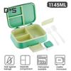 Bento Lunch Box with Sauce Cup Fork Spoon 3-Compartment Lunch Container BPA-Free Child-Friendly Snack Containers for Girls Boys