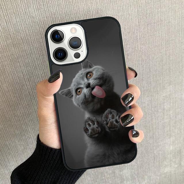 British Shorthair Cat Phone Case For iPhone 17 Air 16 pro max 15 14 plus 12 13 Soft Bumper Shell Cover coque