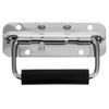 Stainless Steel Folding Toolbox Handle Heavy Duty Spring Loaded Foldable Pull Handle for DIY Repair Garage Tool Storage Portable