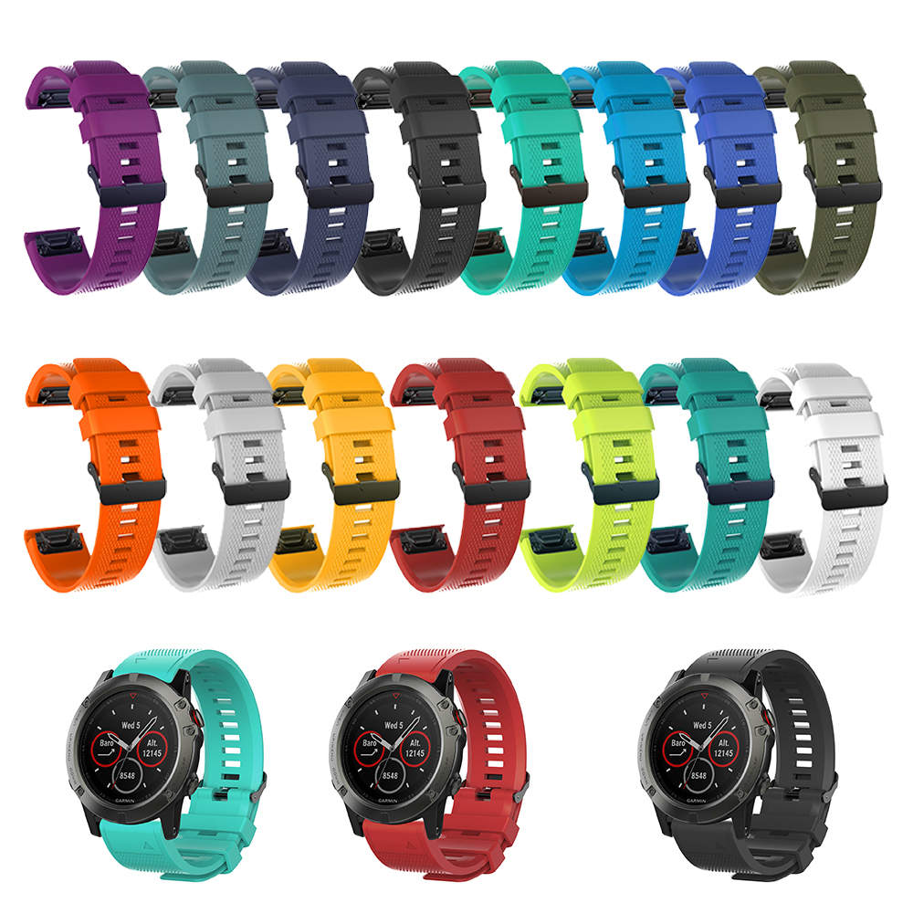 26mm Quick Release watchBand Strap For Garmin Fenix 5X 6X 7X 6xpro / Fenix 3 3 HR Easyfit Replacement sport Silicone Wriststrap