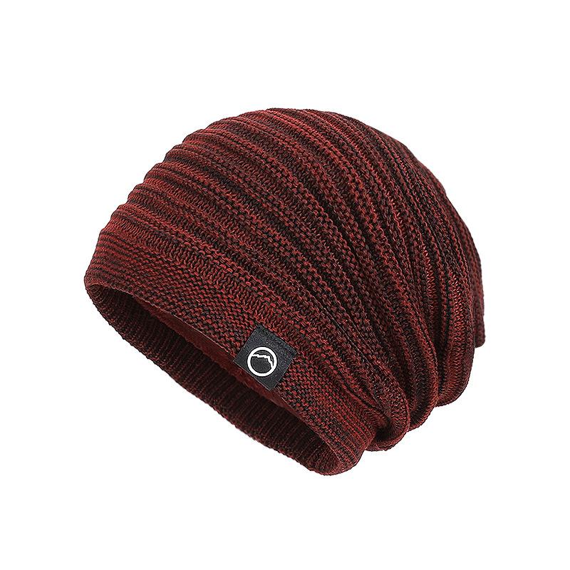 Winter velvet warm ear protection big head circumference versatile knitted hat women