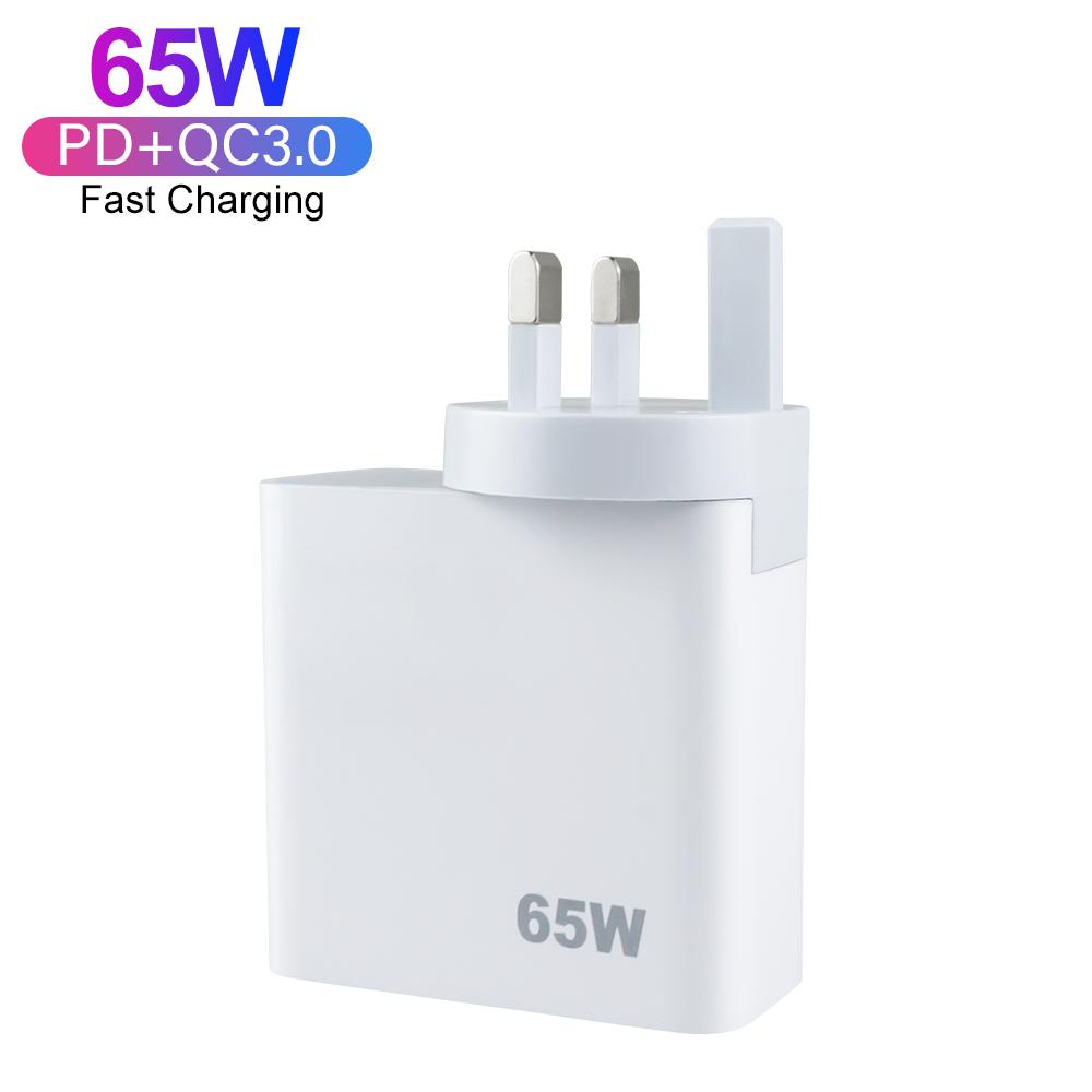 Original PD 65W QC3.0 Super Fast Charger Type C GaN Charger EU US UK AU Plug Wall Charger for IPhone IPad Apple Watch