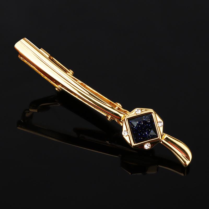 Men'S Gold Silver Tie Clip Business Dress Simple Men'S And Women'S Pins Korean Version Fashion Security Collar Clip