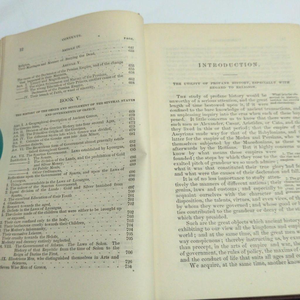 [USED] Rollin's Ancient History 1729 Old Book