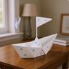 Ornement de voilier en fer forgé Présentoir de table Décor en papier plié Maison à motif pointillé