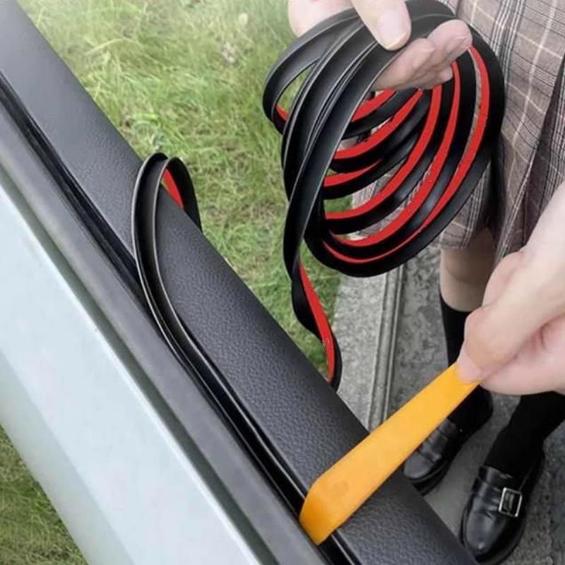Universal V-Shaped Car Window Sealing Strips Rubber Auto Window Gap Filler Weatherstrip Car Door Noise Ulation Strips