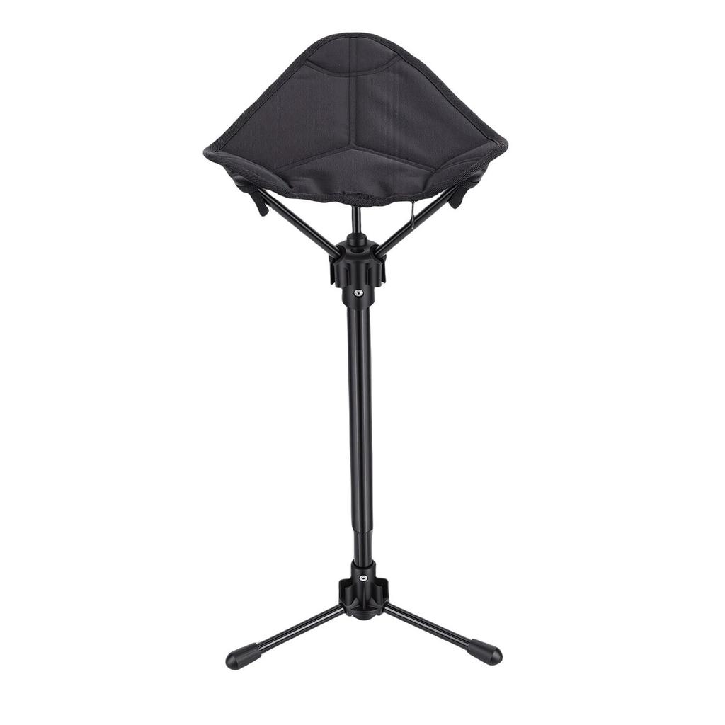 Portable Outdoor Folding Stool Oxford Cloth Aluminum Alloy Telescoping Folding Stool for Camping Queuing Fishing