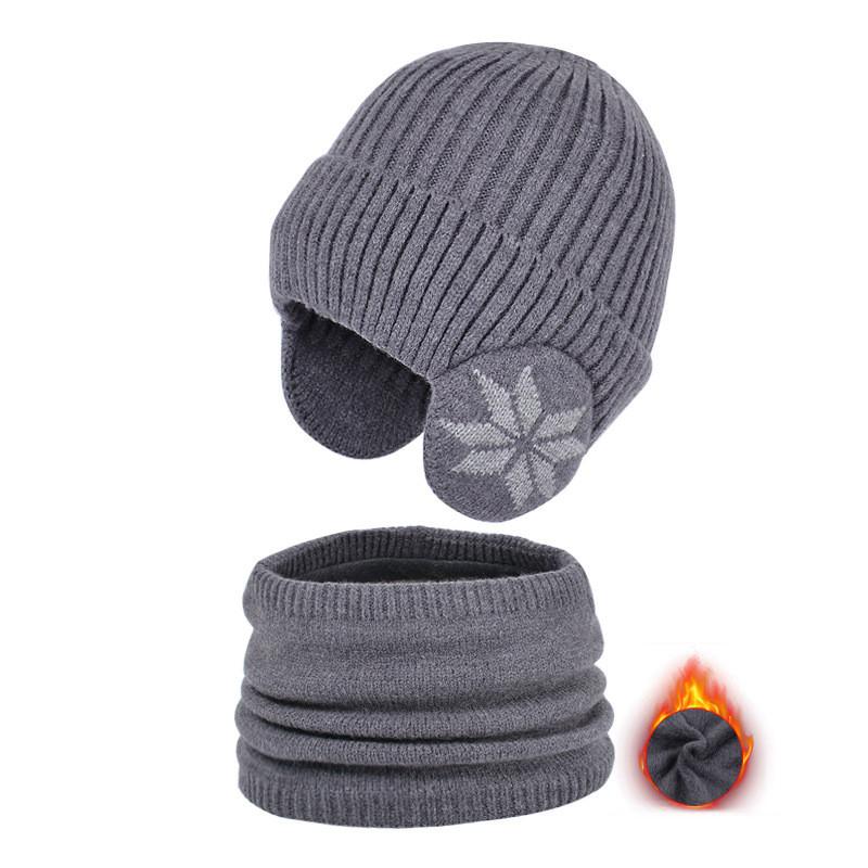 Kinder Strickmütze Winter Warm Ohrenschutz Für Jungen