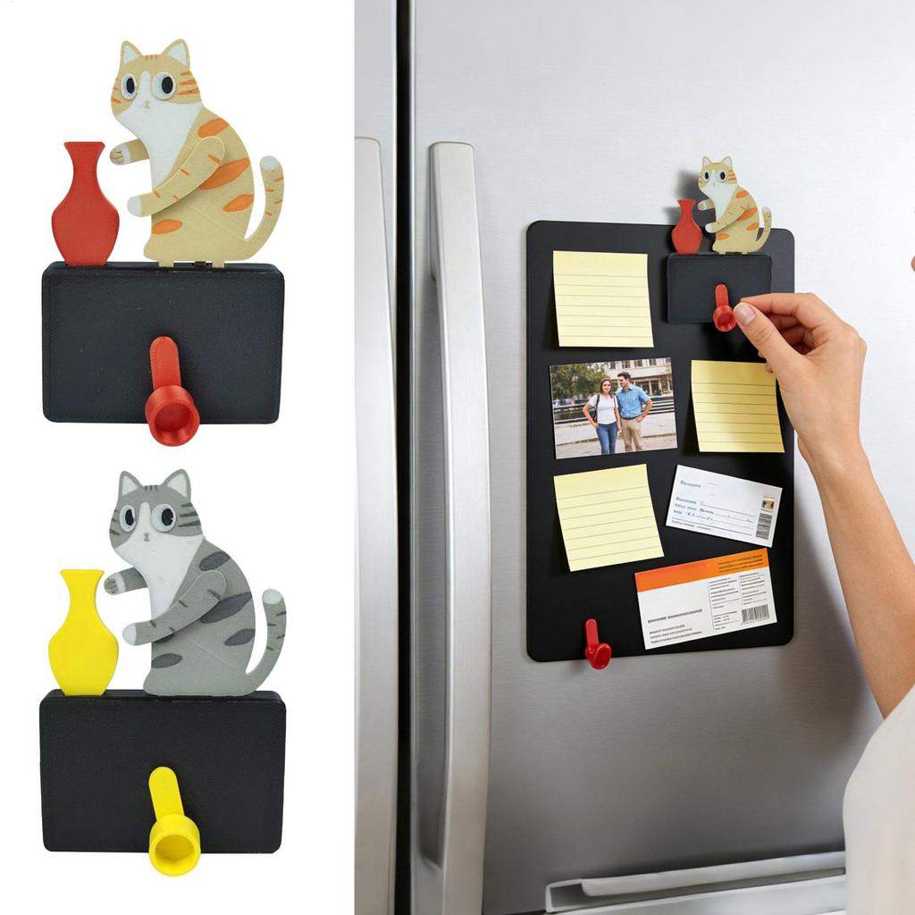 3D Cat Whisker Holder Refrigerator Magnet Pet Memorial Keepsake for Kitchen Office Locker Memo Board Garage Washing Machine