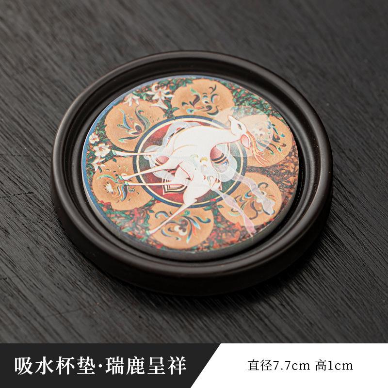 Untersetzer im chinesischen Stil aus Bakelit mit Wasseransaugung, kreative Muster, antike Hitzeschutz-Untersetzer, Heim-Teezeremonie-Zubehör