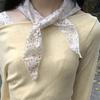Breathable Spring Silk Scarves Cotton Triangular Headband Floral Headscarf  Clothing Accessories