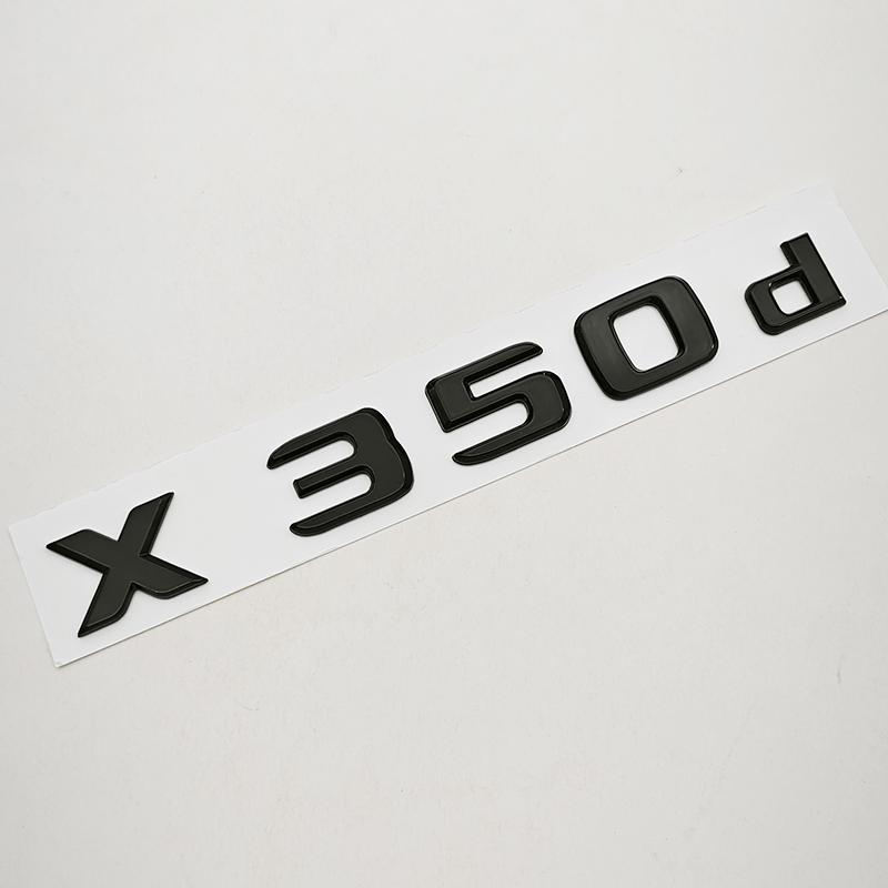 3D ABS Car Letters Rear Trunk Badge Logo X250d X350d Emblem Decals For Mercedes Benz Pickup Truck X250d X350d Tail Accessories