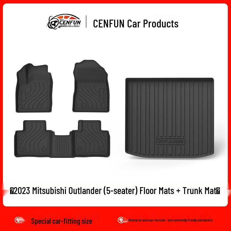 Mitsubishi Outlander 2023 TPE Wasserdichte & Geruchsneutrale Boden- und Kofferraummatten - Umweltfreundlicher & Verschleißfester Galaxy Teppich