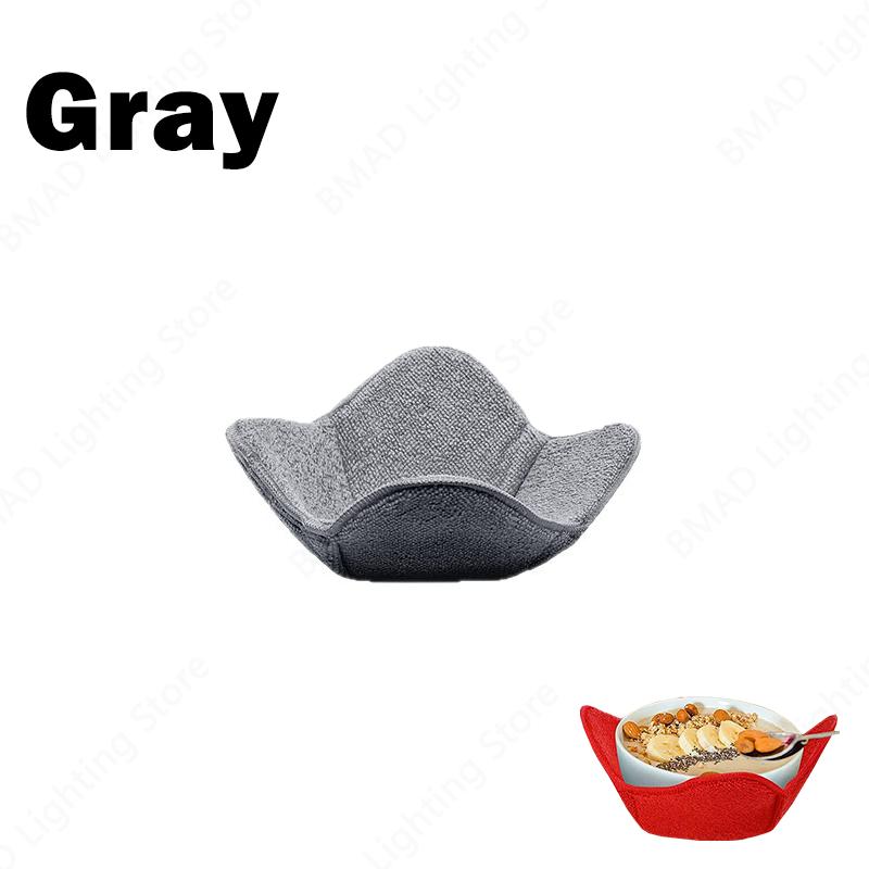 

1/3/5/10PCS Microwave Hot Bowl Mat Heat Resistant Anti Scalding Towel Cloth Pad For Kitchen Dining Table Protective Accessory 1PC серый