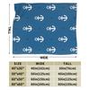 Warm Soft Blanket Students Camping Nautical Anchor Boat Bedding Throws FlannelFor Living Room Street Trend Sofa Bed Cover