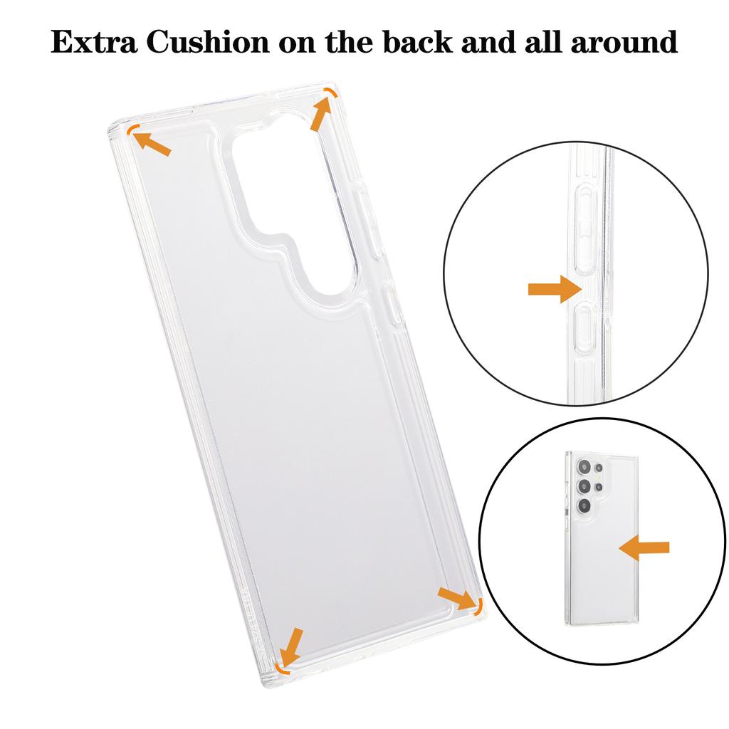 For Samsung Galaxy S25 Ultra Case HD Clear Soft TPU Phone Back Cover Airbag Protection