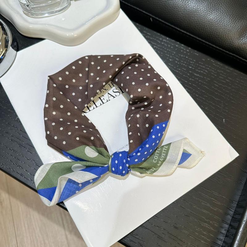 Spring and Autumn pure cotton 55cm small square scarf women's literary silk scarf versatile decorative scarf thin headscarf headband scarf