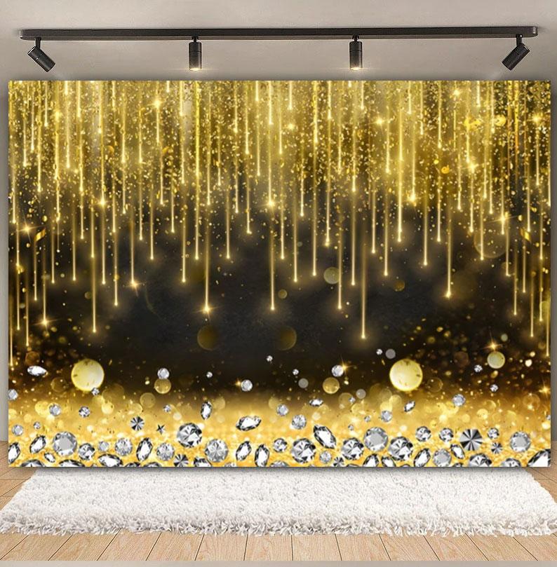 Zlatá Stříbrná Třpytivá Fotografická Pozadí Disco Fantasy Černá Zlatá Lesklá Flitrovaná Foto Pozadí Narozeninová Oslava Svatba Rekvizity
