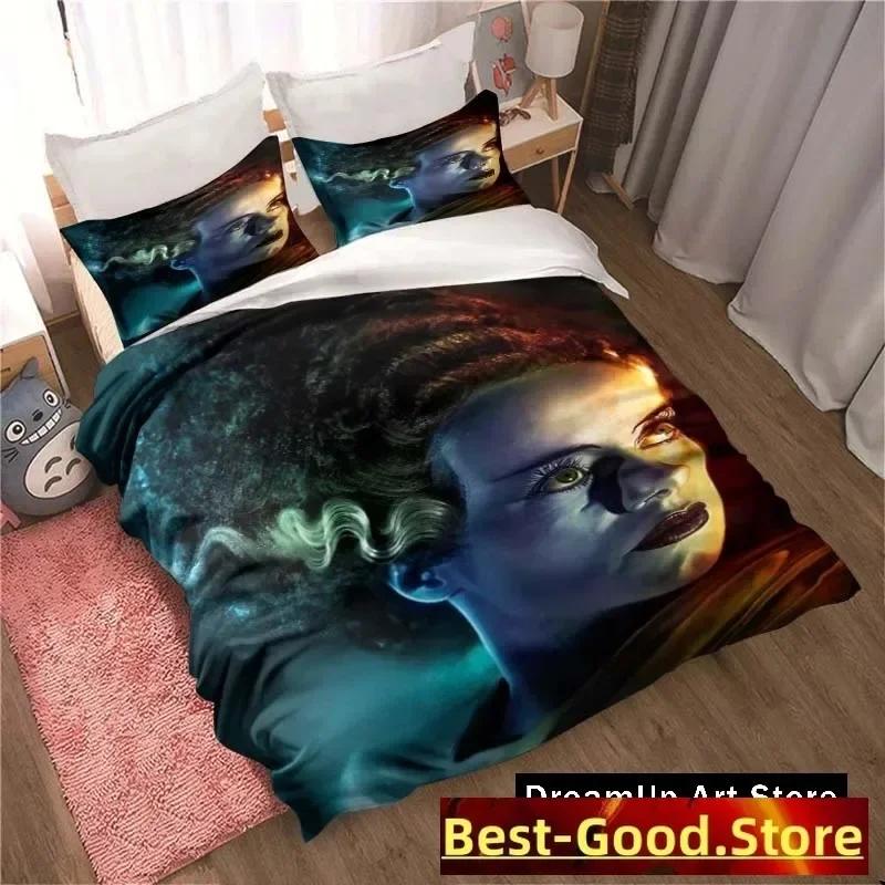 B-Bride of Frankenstein Bedding Set Printed Bed Set With Pillowcase Bed Duvet Cover Soft Single Double Queen Super King Size