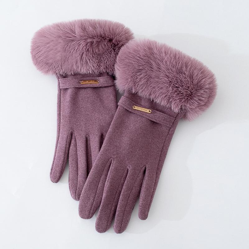 Women's Thermal Touchscreen Cycling & Driving Gloves - Windproof, Cold-Proof, Plus Velvet Lining for Winter